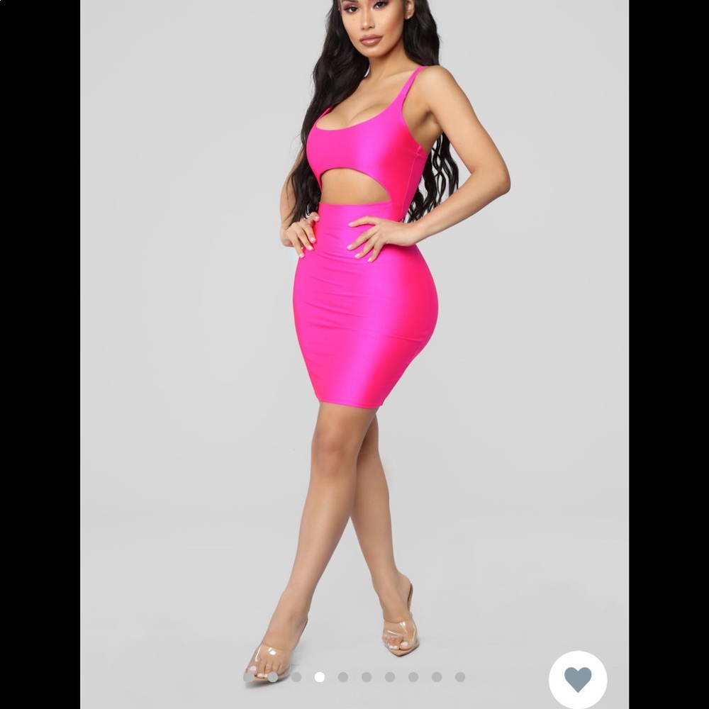 Hot pink body dress